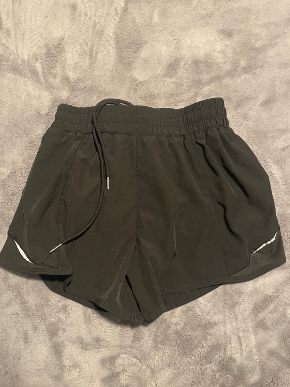 Lululemon Black Athletic Running Shorts with Drawstring -Size M